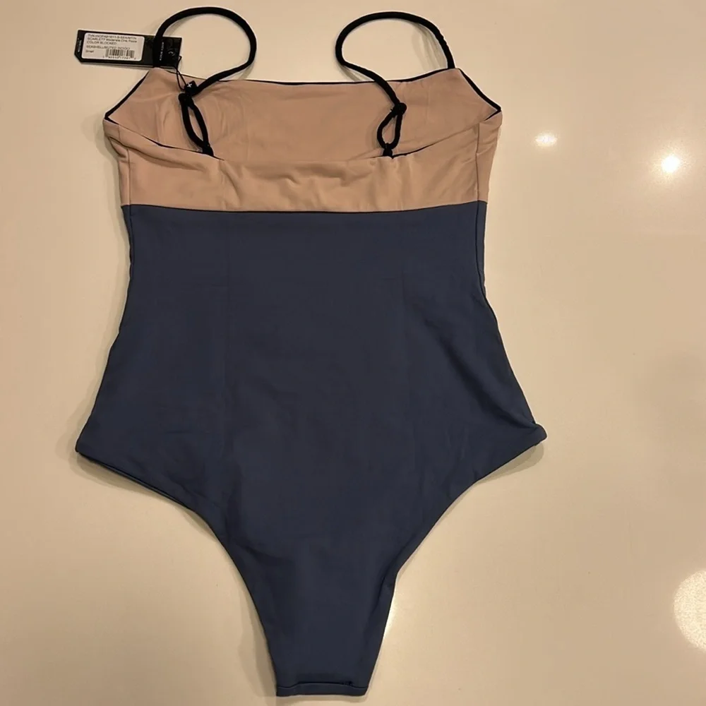 Anthropologie x Tavik Scarlett Color Blocked One-Piece Swimsuit, size S and M - Picture 6 of 7